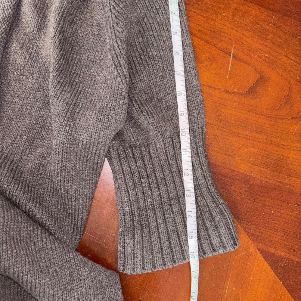 Vince | Taupe Brown | Wool Blend | Open Front Drape Cardigan | Short Sleeve | M - Picture 10 of 10